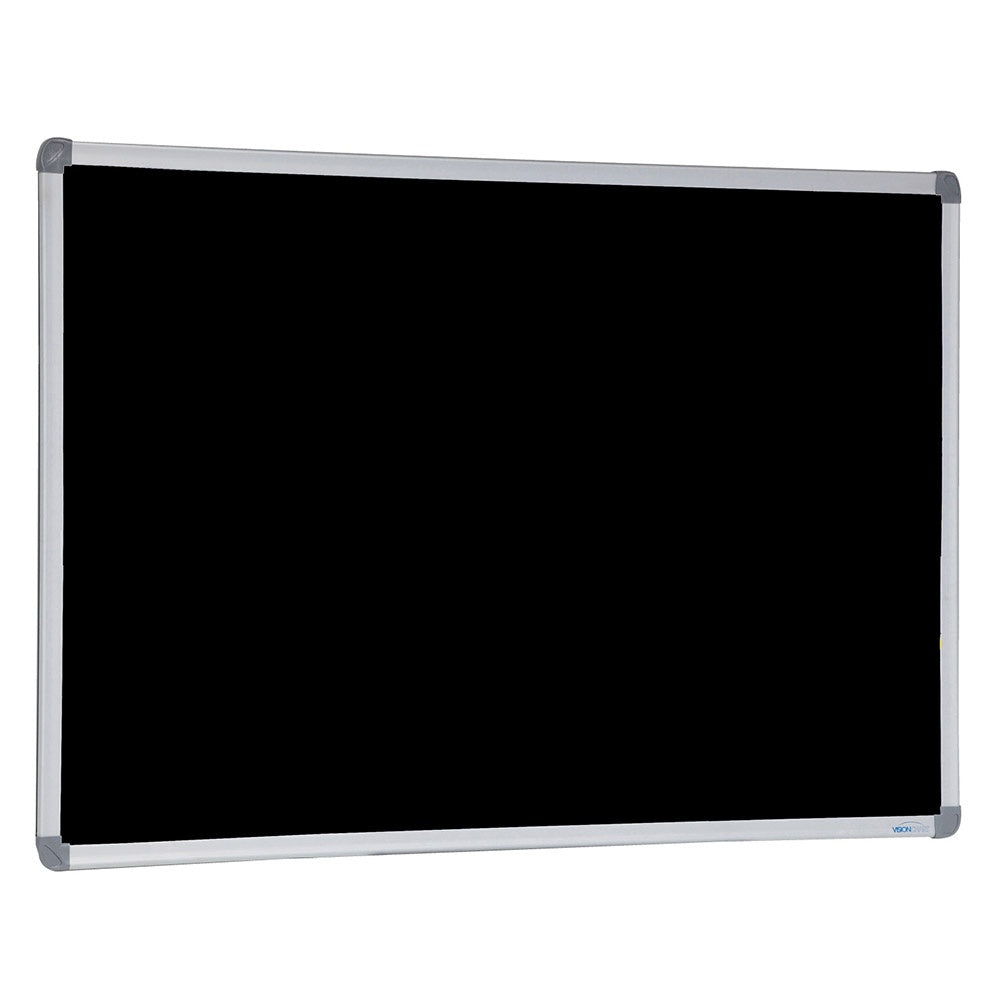Black porcelain chalkboard with aluminium frame