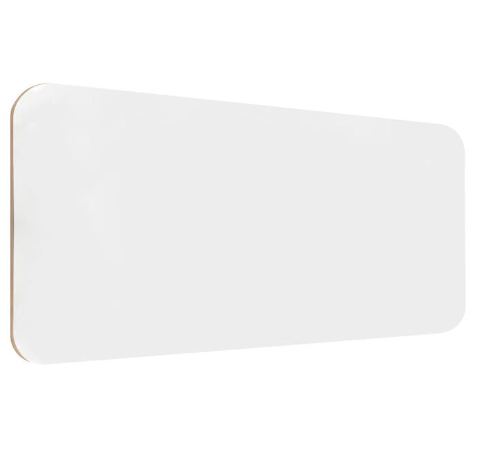 Skandi whiteboard with rounded corners and plywood edge