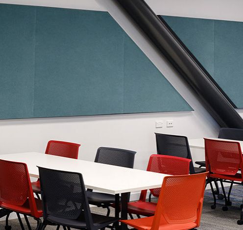 Autex Quietspace acoustic wall panels in a meeting room