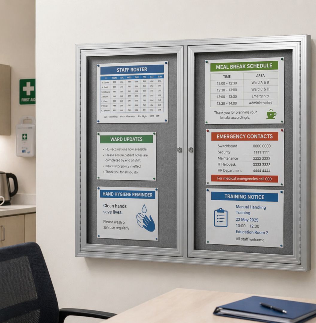 BeNoticed Hinged Door Notice Case