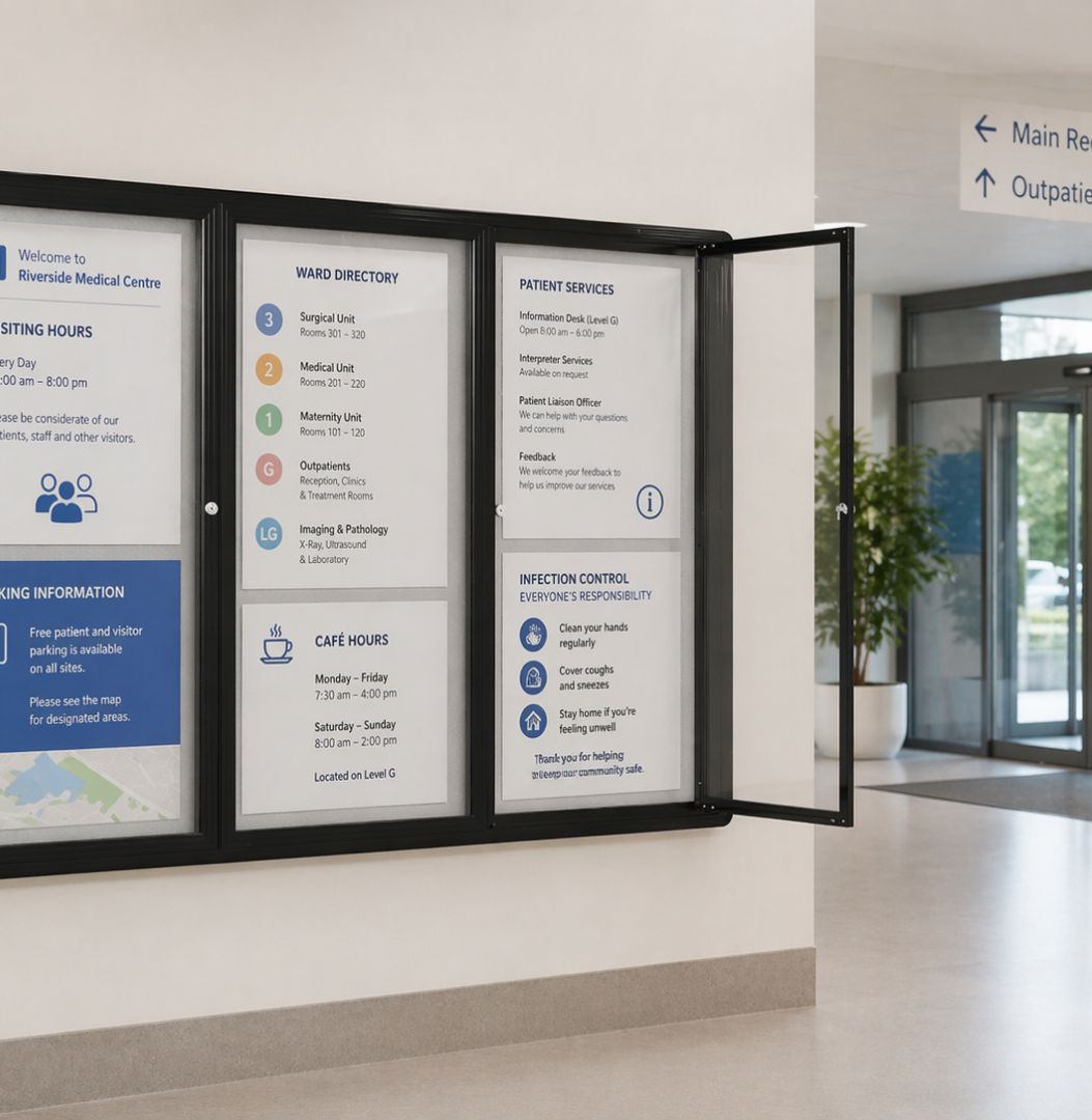 BeNoticed Hinged Door Notice Case