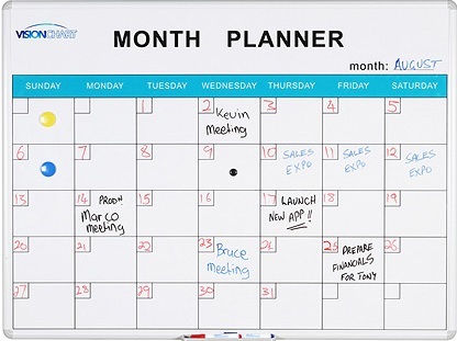 Monthly Planner Whiteboard