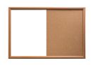 Cork Board Whiteboard Combo Oak Frame