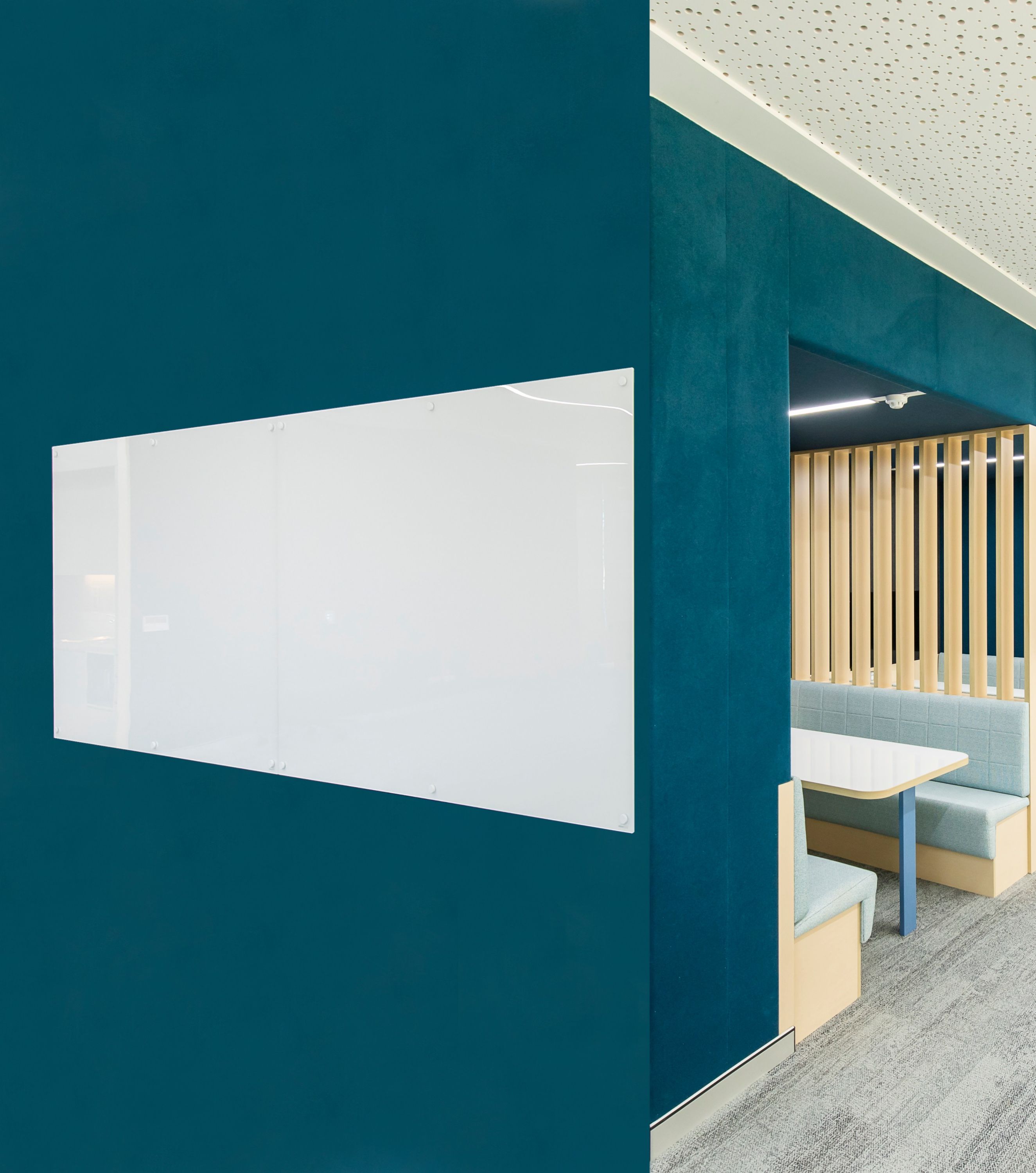White Magnetic Glassboard on Acoustic