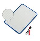 Type 3 - A4 double-sided Magnetic Whiteboard *Dotted thirds one side* with a sturdy blue moulded frame