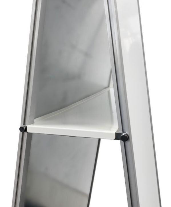 ALPHA AD1 A-Frame Mobile Whiteboard w/ Removeable Storage Shelf